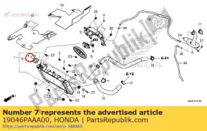 Honda 19046PAAA00 etiqueta, tapa del radiador - Lado inferior