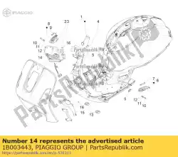 Qui puoi ordinare gitter r. Da Piaggio Group , con numero parte 1B003443: