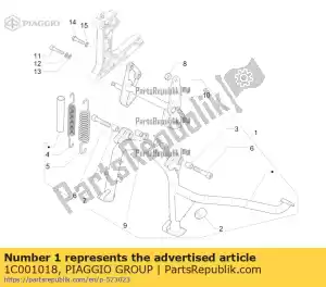 Piaggio Group 1C001018 cavalletto centrale - Il fondo
