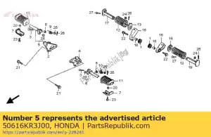 Honda 50616KR3J00 passo comp., r. - Lado inferior