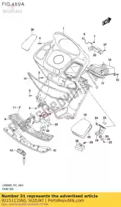 suzuki 9215112JA0 kussen, fr doos - Onderkant