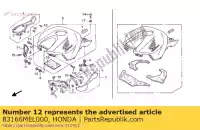 83166MEL000, Honda, capa, l. fr. lado honda cbr 1000 2004 2005 2006 2007, Novo