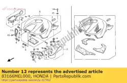 Ici, vous pouvez commander le couverture, l. Fr. Côté auprès de Honda , avec le numéro de pièce 83166MEL000: