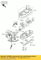 250081195, Kawasaki, beugel-meter zx1100-d1 kawasaki zz r zzr 600 1993 1994 1995 1996 1997 1998 1999 2001 2002 2003 2004 2005 2006, Nieuw