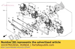 Ici, vous pouvez commander le tube comp. Auprès de Honda , avec le numéro de pièce 16197MZ2650: