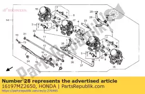 Honda 16197MZ2650 tube comp. - La partie au fond