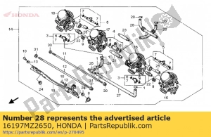 Honda 16197MZ2650 tube comp. - Bottom side