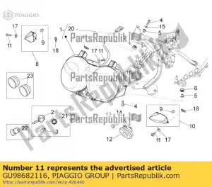 Piaggio Group GU98682116 tornillo - Lado inferior