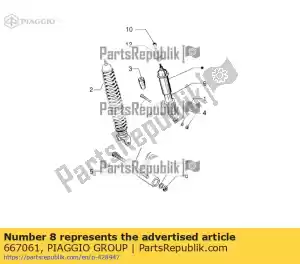 Piaggio Group 667061 arruela elástica - Lado inferior