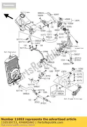 Here you can order the bracket,thermostat vn2000-a1h from Kawasaki, with part number 110530733: