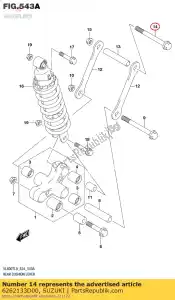 Suzuki 6262133D00 bolt,rr cushion - Bottom side