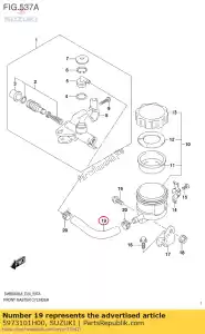 Suzuki 5973101H00 tubo flessibile, riser anteriore - Il fondo