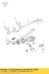 Here you can order the selector drum, assy from Triumph, with part number T1199911: