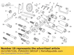Ici, vous pouvez commander le outil de verrouillage d'arbre de transmission auprès de Piaggio Group , avec le numéro de pièce GU12907100: