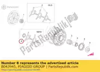 B043945, Piaggio Group, rondella 20,5x30x0,8 aprilia rsv rsv4 rsv4 tuono tuono 1000 2009 2010 2011 2014, Nuovo