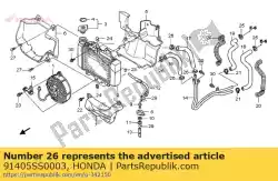 Aquí puede pedir abrazadera, tubo (d21) de Honda , con el número de pieza 91405SS0003: