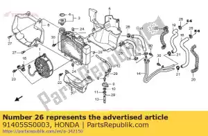 honda 91405SS0003 braçadeira, tubo (d21) - Lado inferior