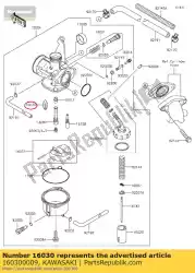 Ici, vous pouvez commander le soupape-flotteur, flotteur auprès de Kawasaki , avec le numéro de pièce 160300009: