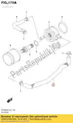 Here you can order the hose,oil cooler from Suzuki, with part number 1646148G00: