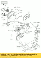 14073085053F, Kawasaki, conduit, ram air, r.carbon zx1000pg kawasaki h2r 1000 2015 2016, Nouveau