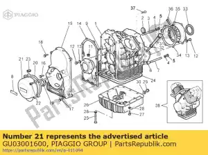 Piaggio Group GU03001600 coperchio del generatore placcato lucido - Il fondo