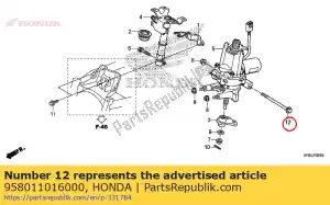 Honda 958011016000 parafuso, flange, 10x160 - Lado inferior