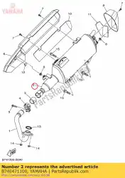 Ici, vous pouvez commander le silencieux 1 auprès de Yamaha , avec le numéro de pièce B74E471100: