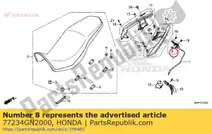 Honda 77234GN2000 mola, trava do assento - Lado inferior