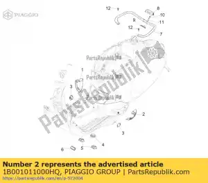 Piaggio Group 1B001011000HQ deckel spoiler - Bottom side