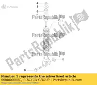 668006000C, Piaggio Group, Amortisseur arrière complet     , Nouveau