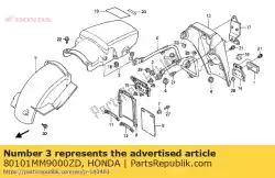 Qui puoi ordinare parafango a * anno-151m * da Honda , con numero parte 80101MM9000ZD: