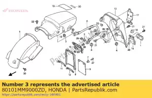 Honda 80101MM9000ZD garde-boue a * an-151m * - La partie au fond