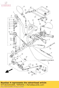 yamaha 5YT263351000 cabo, embreagem - Lado inferior