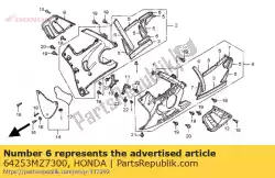 mat b, kap van Honda, met onderdeel nummer 64253MZ7300, bestel je hier online: