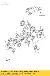 Aqui você pode pedir o engrenagem, comando final em Suzuki , com o número da peça 2731110G20: