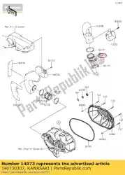 Here you can order the 01 duct,joint from Kawasaki, with part number 140730307: