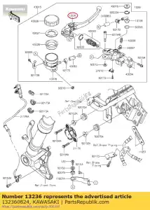 kawasaki 132360824 01 d?wignia-komp, przedni hamulec - Dół