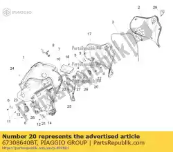 Aquí puede pedir puerta de combustible de Piaggio Group , con el número de pieza 67308640BT: