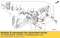 Aquí puede pedir soporte subconjunto., rr. De Honda , con el número de pieza 43190MCA006: