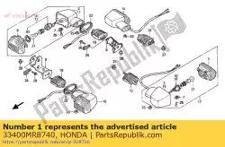 Here you can order the winker assy.,r. Fr from Honda, with part number 33400MR8740: