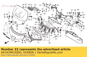 Honda 64163MCA000 rubber, l. niveau aanpassen - Onderkant