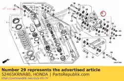 Aqui você pode pedir o braço sub assy., almofada em Honda , com o número da peça 52465KRNA80: