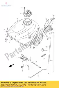 suzuki 6811029G00AGN tape set,fuel t - Bottom side