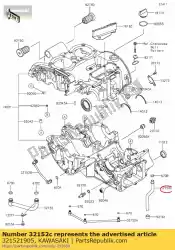 Qui puoi ordinare tubo, olio di sfiato ej650-a1 da Kawasaki , con numero parte 321521905: