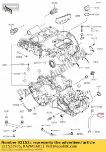 kawasaki 321521905 tubo, olio di sfiato ej650-a1 - Il fondo