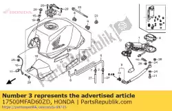 Aqui você pode pedir o conjunto de tanque, combustível (wl) * type4 * (type4) em Honda , com o número da peça 17500MFAD60ZD: