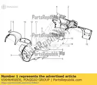 65646400DE, Piaggio Group, capa do guiador frontal     , Novo