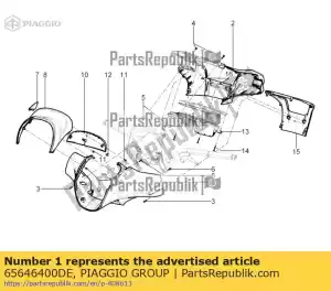 Piaggio Group 65646400DE os?ona przedniej kierownicy - Dół