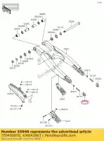 330400050, Kawasaki, Verstelketting, links kx450hgf kawasaki  kx 250 450 2016 2017 2018 2019 2020 2021, Nieuw