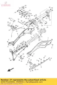 yamaha 929070520000 washer, plain large - Bottom side